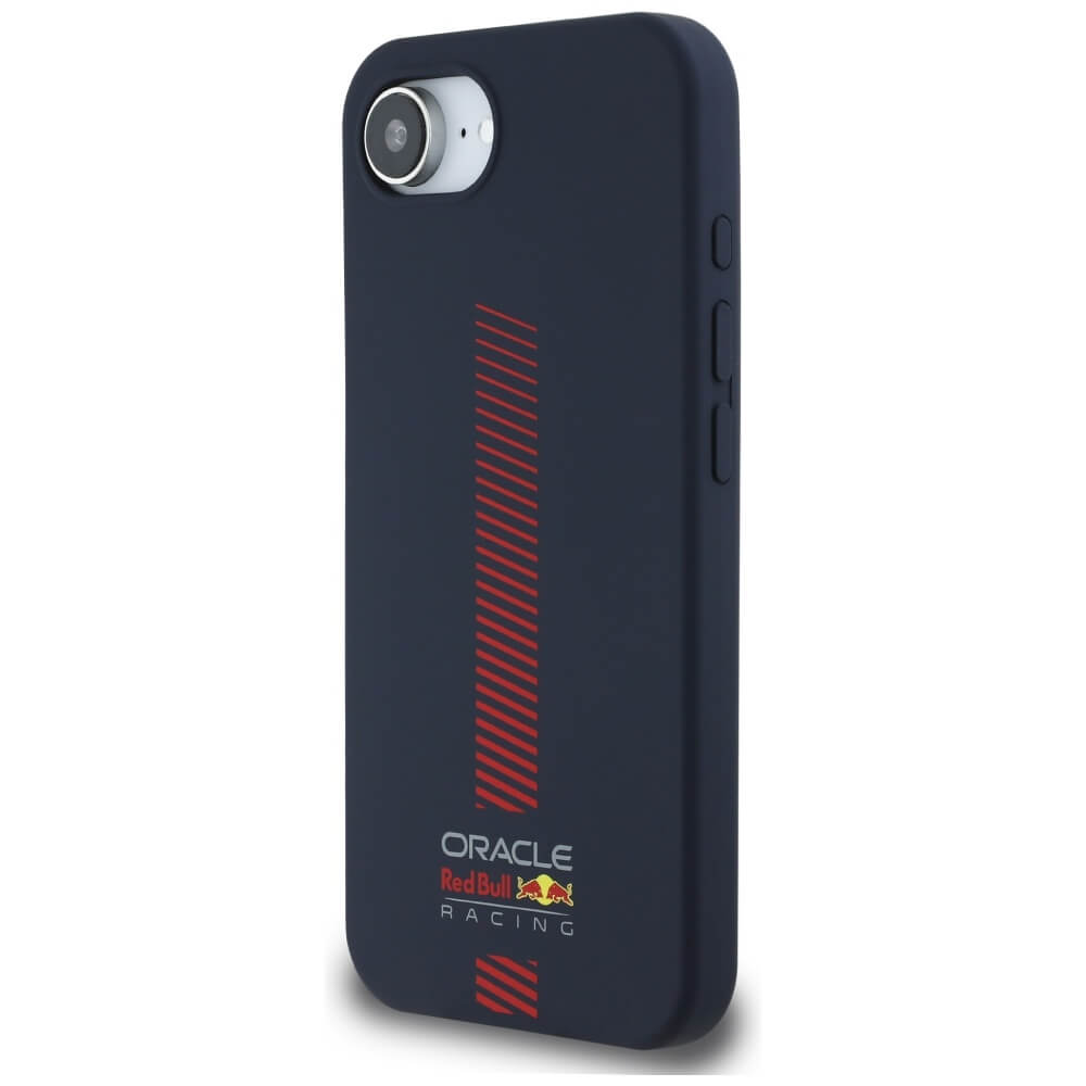Red Bull iPhone 16e - Powerbar - MagSafe Σκληρή Θήκη με Πλαίσιο Σιλικόνης - Navy Blue - RBHMPSE424SIVGSV