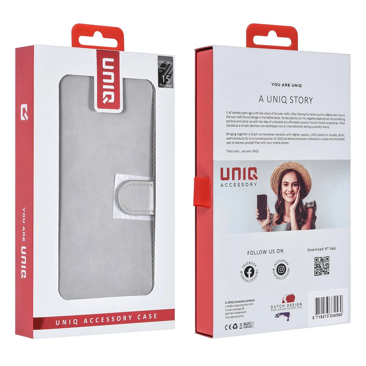 Tuniq iPhone 15 Pro Max - 2 σε 1 - Θήκη Πορτοφόλι από Δερματίνη με Αποσπώμενη Θήκη - Γκρι