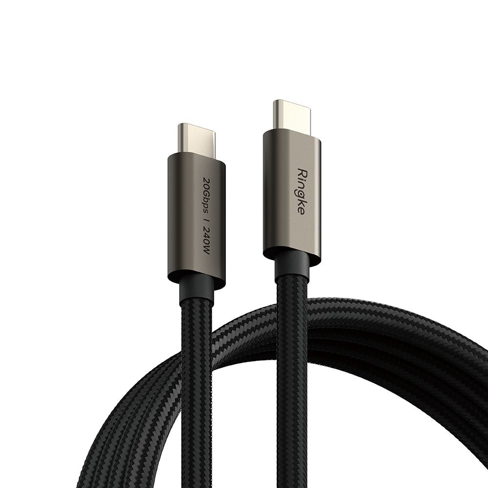 Ringke 3.2 Gen 2x2 PD 240W 5A - Καλώδιο Δεδομένων και Φόρτισης Type - C to Type - C - 2m - Black