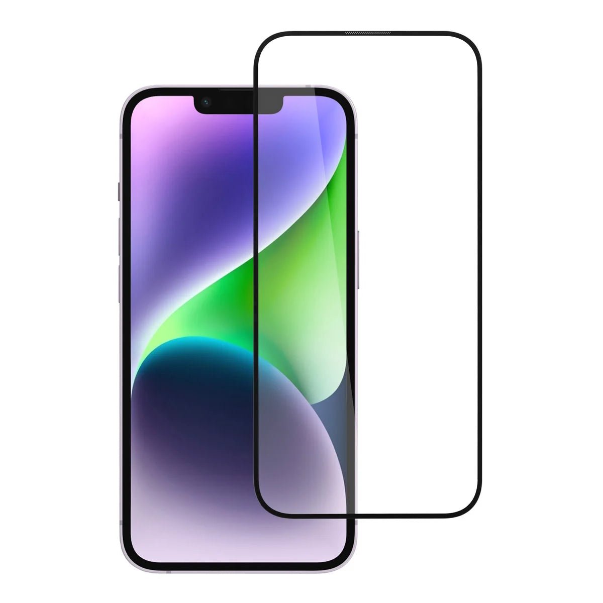 Tuniq iPhone 15 - Προστασία Οθόνης - Full Screen 10D Αντιχαρακτικό Γυαλί Tempered Glass - Διάφανο / Μαύρο