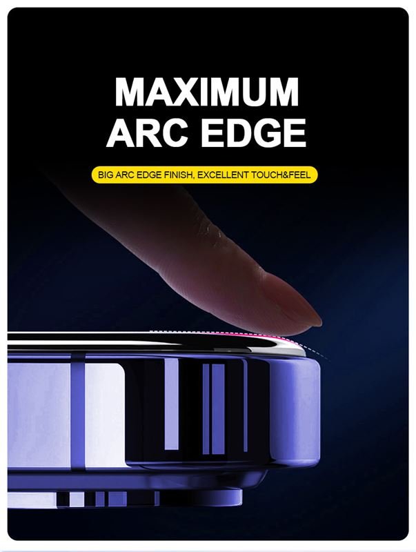 Mobile Origin iPhone 16 Plus Yellow Screen Guard 9H Full Screen Αντιχαρακτικό Γυαλί Οθόνης με Πλαίσιο Τοποθέτησης - Black