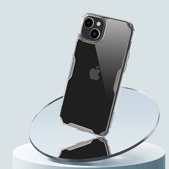 Nillkin iPhone 15 Nature Pro - Σκληρή Θήκη με Πλαίσιο Σιλικόνης - Διάφανη