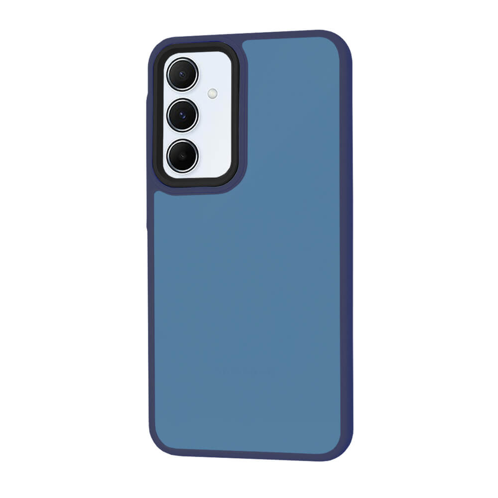 Techsuit Samsung Galaxy A55 5G - HaloFrost Series - Σκληρή Θήκη με Πλαίσιο Σιλικόνης - Deep Blue