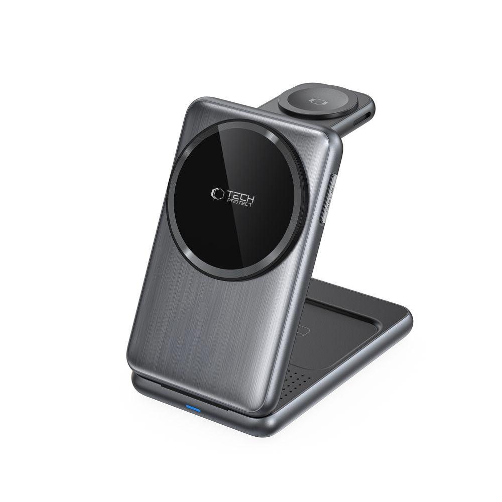 Tech - Protect QI15W - A42 3in1 Ασύρματος Μαγνητικός Φορτιστής MagSafe - Space Grey