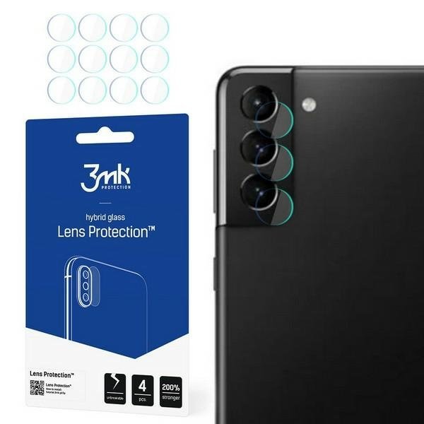 3MK Samsung Galaxy S21 Αντιχαρακτικό Γυαλί για την Κάμερα - 4 Τεμάχια - Διάφανο