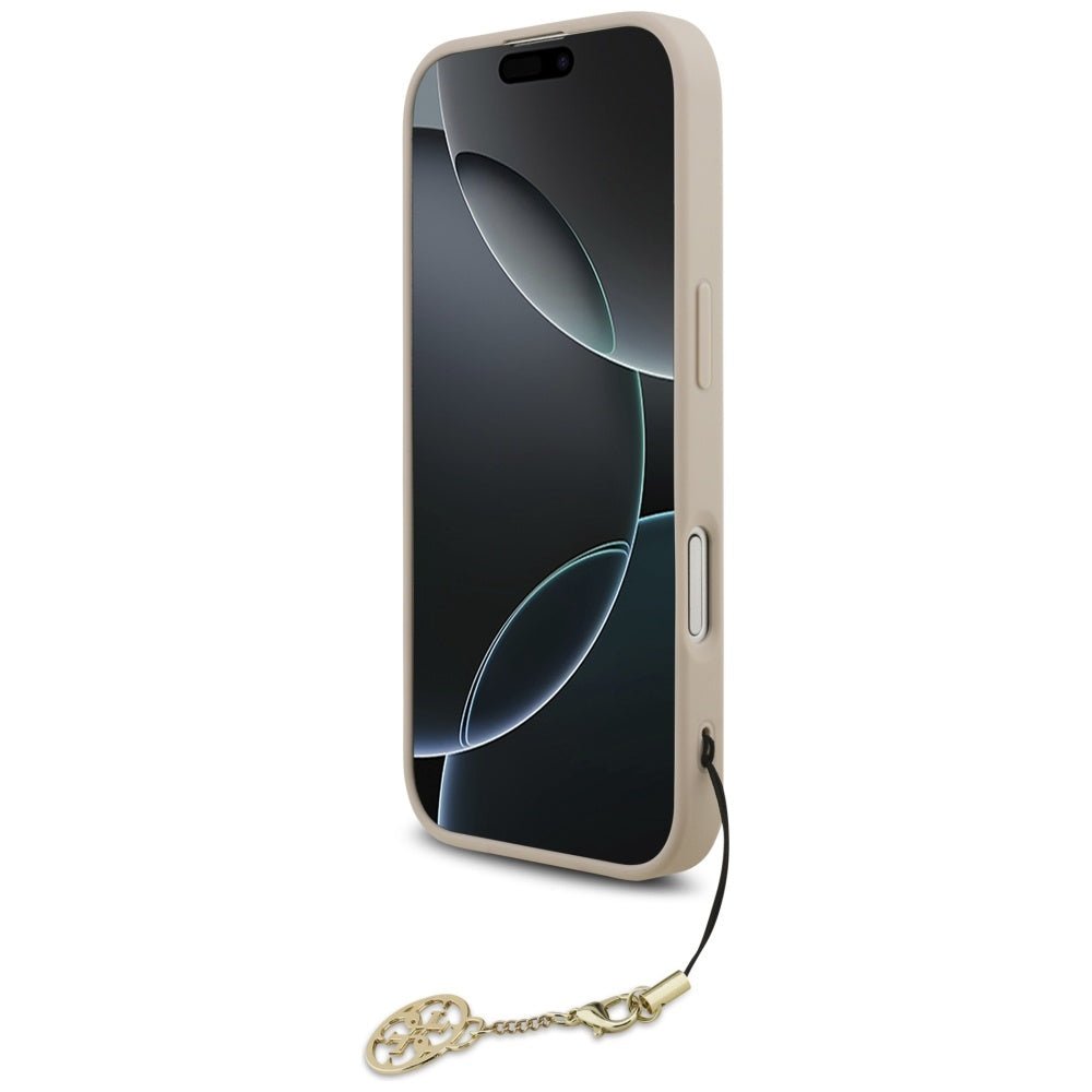Guess iPhone 17 - 4G Charms Collection MagSafe - Θήκη με Επένδυση Συνθετικού Δέρματος - Pink - GUHMP17SGF4GCP