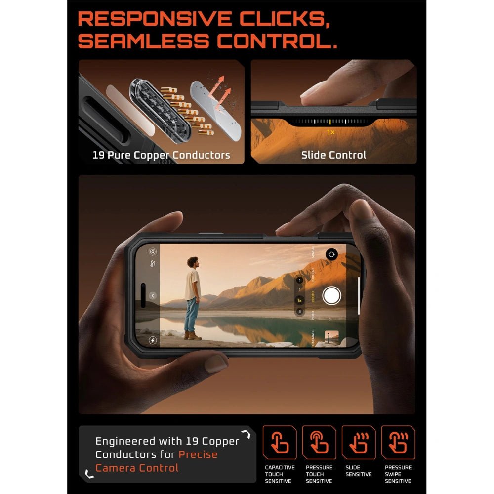 Supcase iPhone 17 Pro Max - UB Grip Pro Mag - Σκληρή Θήκη με Προστασία Οθόνης και MagSafe / Stand - Black