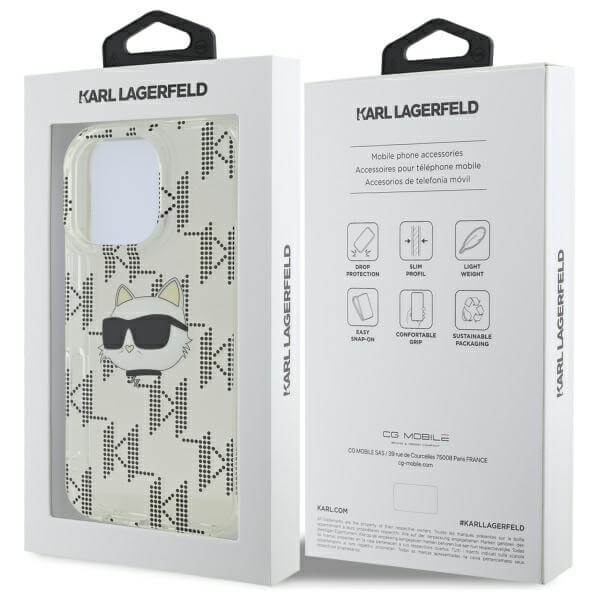 Karl Lagerfeld iPhone 16 Pro - IML Choupette Head Electroplated - Σκληρή Θήκη με Πλαίσιο Σιλικόνης - Διάφανη - KLHCP16LHKLPCHT