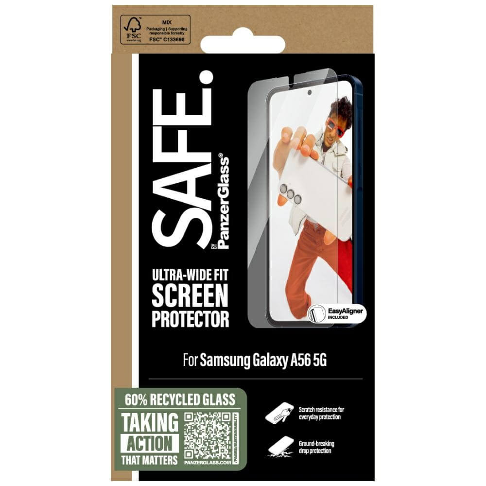 Safe by PanzerGlass Samsung Galaxy A56 5G - Ultra - Wide Fit Tempered Glass Αντιχαρακτικό Γυαλί Οθόνης - Διάφανο