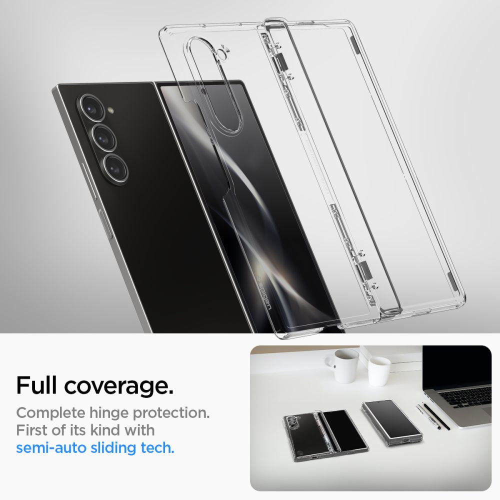 Spigen Samsung Galaxy Z Fold6 - Ultra Hybrid Pro Σκληρή Θήκη με Πλαίσιο Σιλικόνης - Crystal Clear