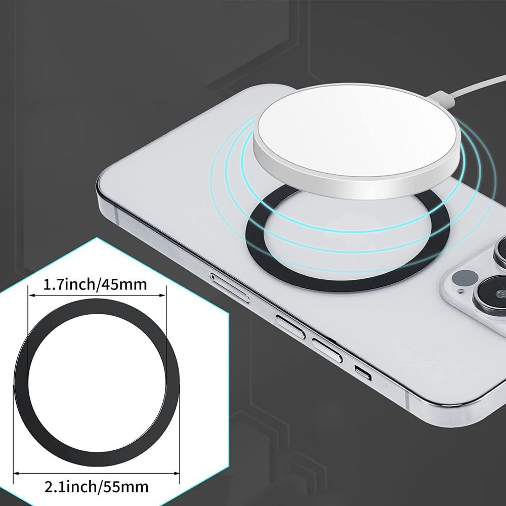 Tech - Protect MagMat Magnetic Universal Ring Δακτύλιος MagSafe - 2 Τεμάχια - Black / Silver