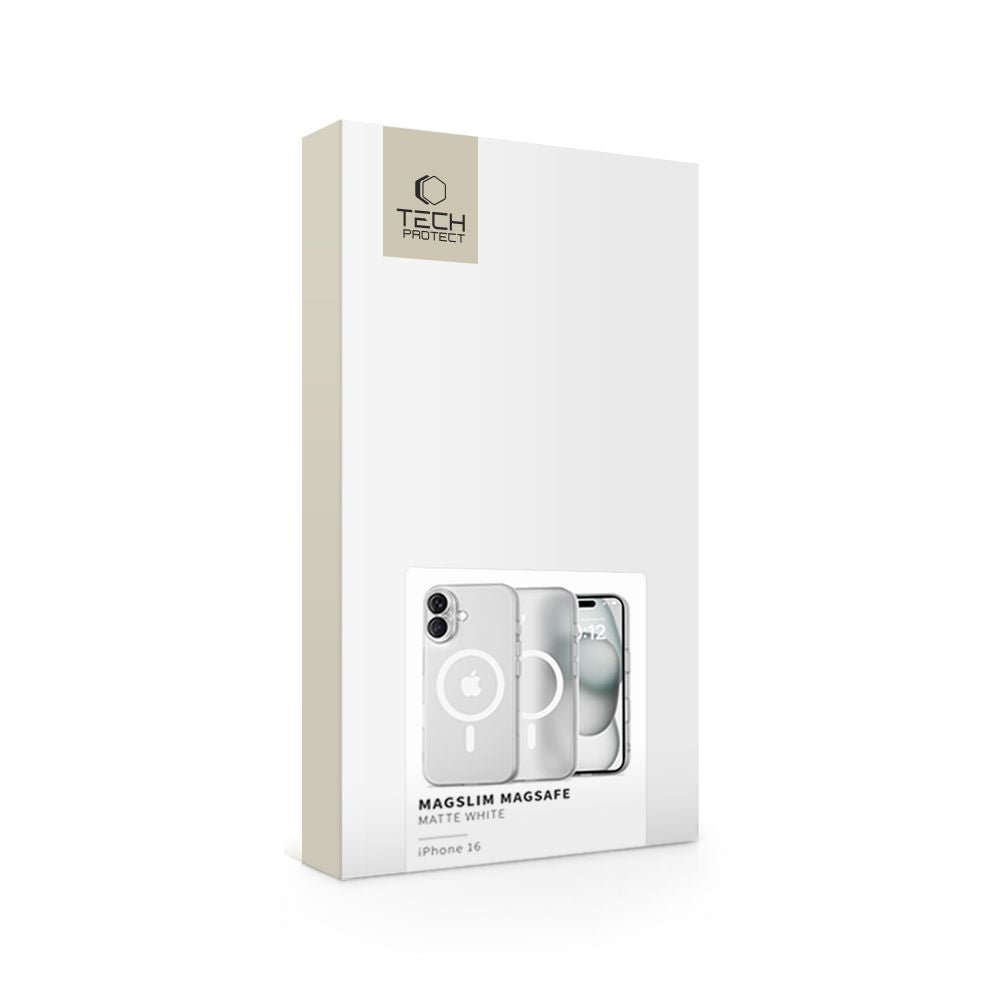 Tech - Protect iPhone 16 MagSlim - Σκληρή Θήκη με MagSafe - Matte / White