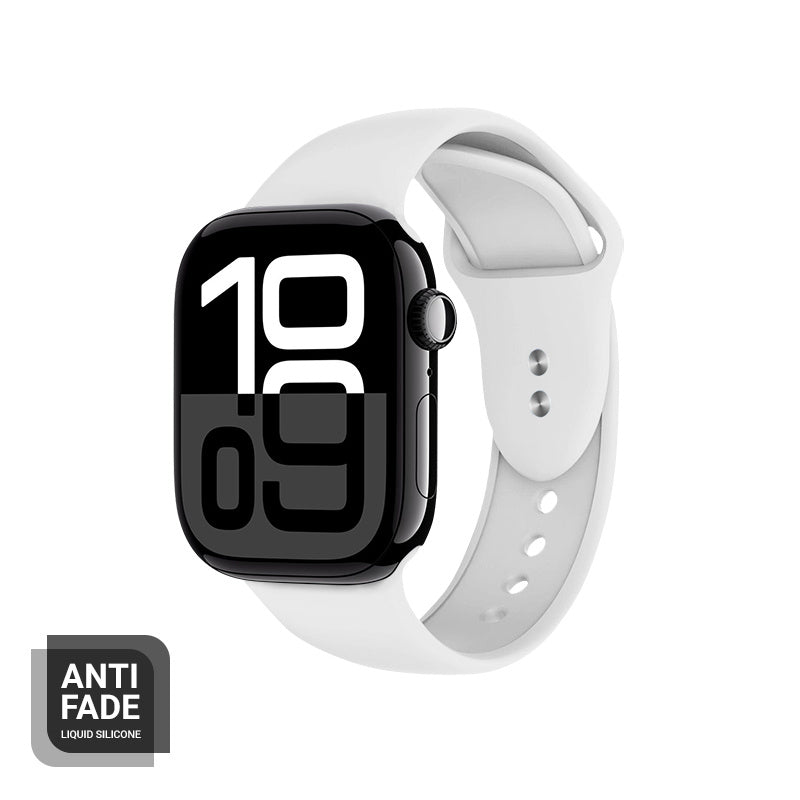 Crong Λουράκι Apple Watch 2/3/4/5/6/7/8/9/10/11 - SE (1/2/3) - 38/40/41/42mm Σιλικόνης - Liquid Strap - White