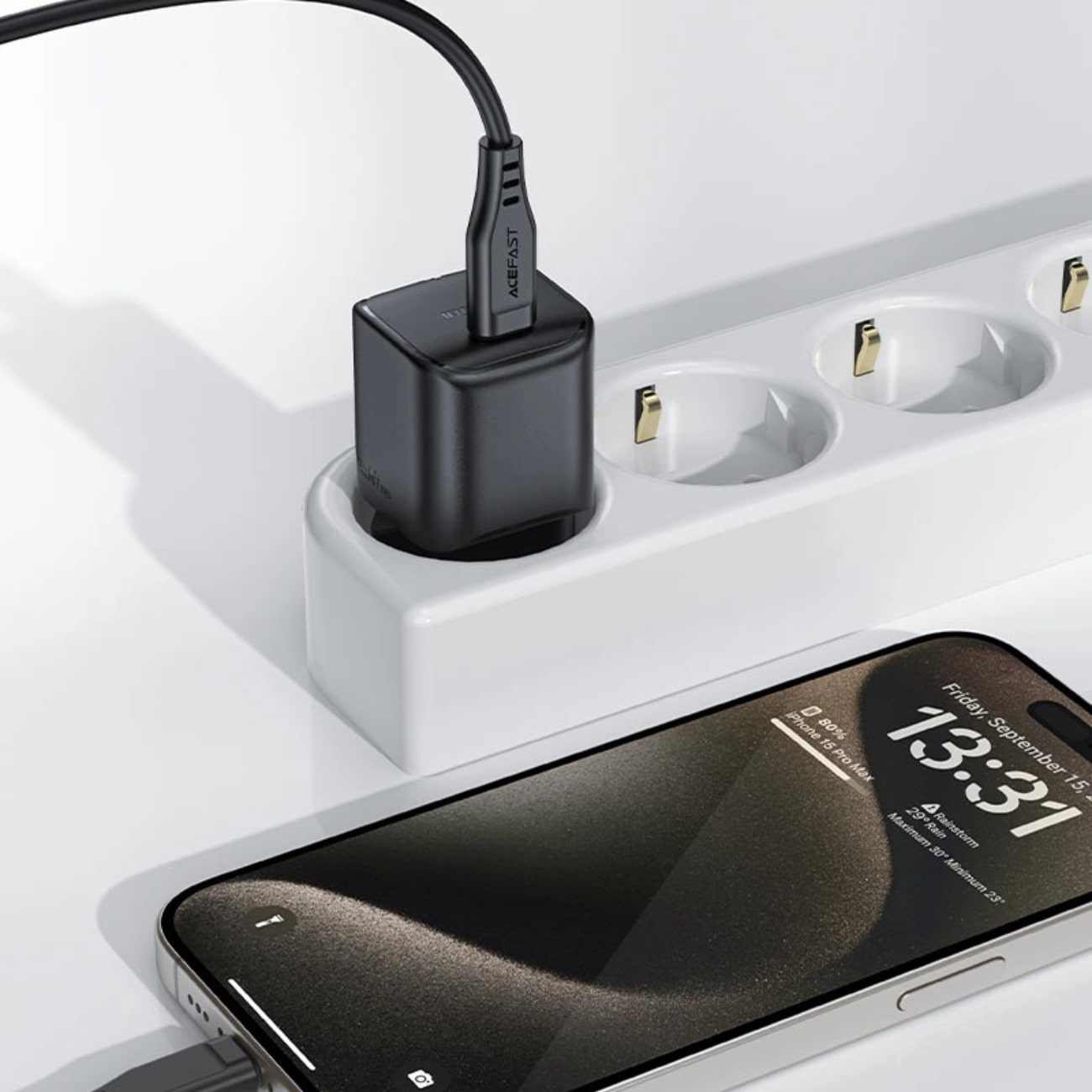 Acefast A73 Mini PD 20W GaN Οικιακός Φορτιστής Γρήγορης Φόρτισης Type - C - Black
