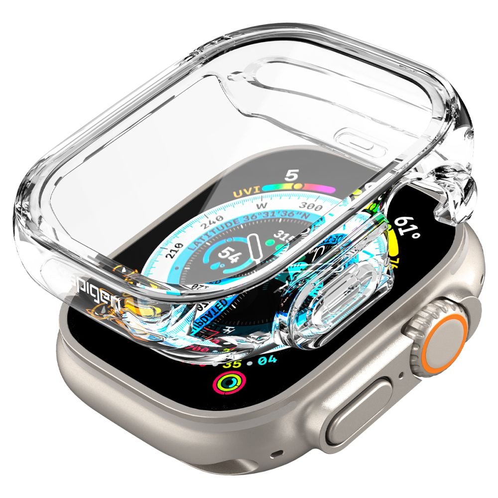 Spigen Θήκη Apple Watch Ultra / Ultra 2 - 49 mm Ultra Hybrid με Προστασία οθόνης - Crystal Clear