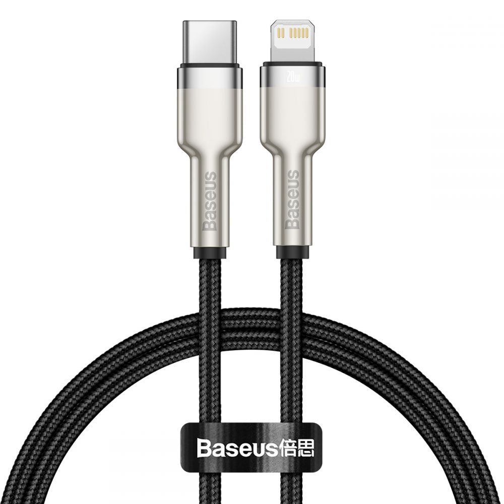 Baseus Cafule Series Metal Data PD 20W - Καλώδιο Δεδομένων και Φόρτισης Type - C to Lightning 0.25m - Black - CATLJK - 01