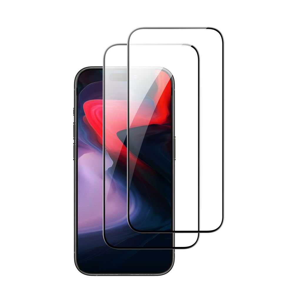 ESR iPhone 15 Pro Full Screen Tempered Glass 9H Αντιχαρακτικό Γυαλί Οθόνης - 2 Τεμα΄χια - Black