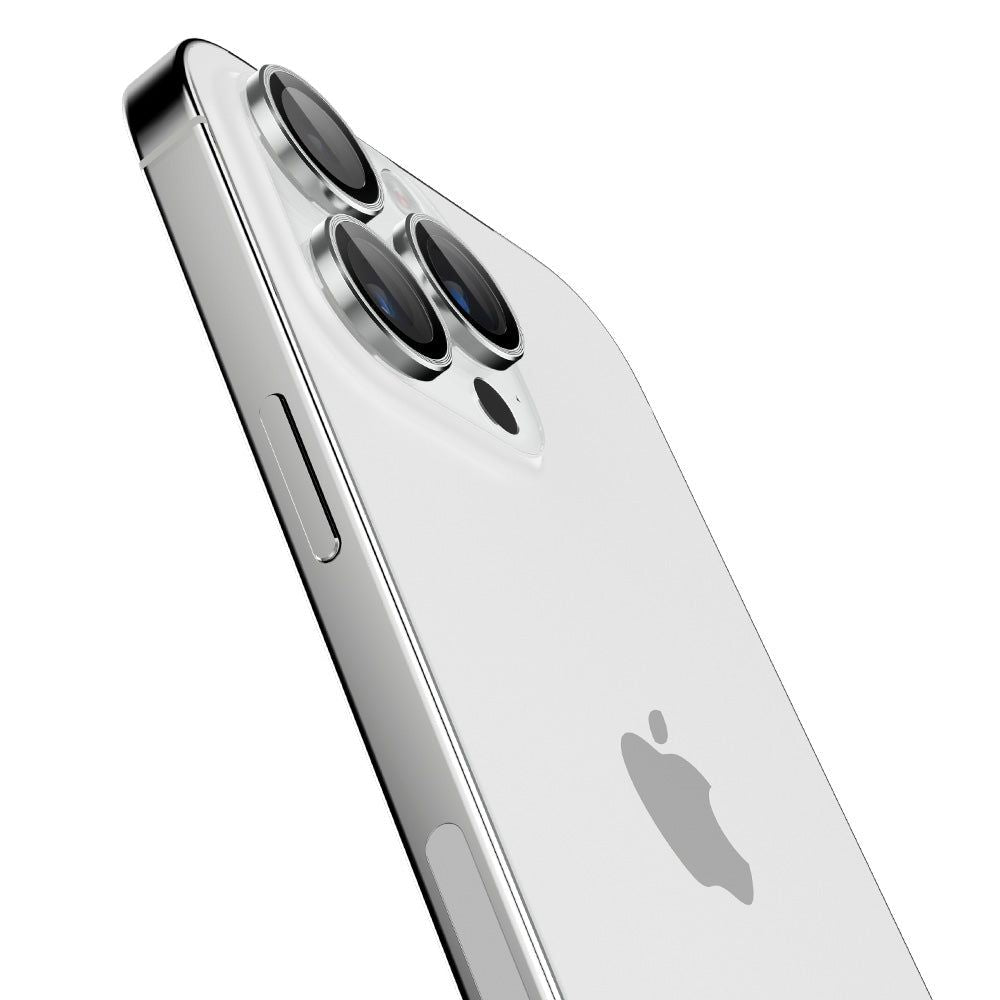 Spigen iPhone 14 Pro / 14 Pro Max Optik.TR EZ Fit Αντιχαρακτικό Γυαλί για την Κάμερα - 2 Τεμάχια - Silver
