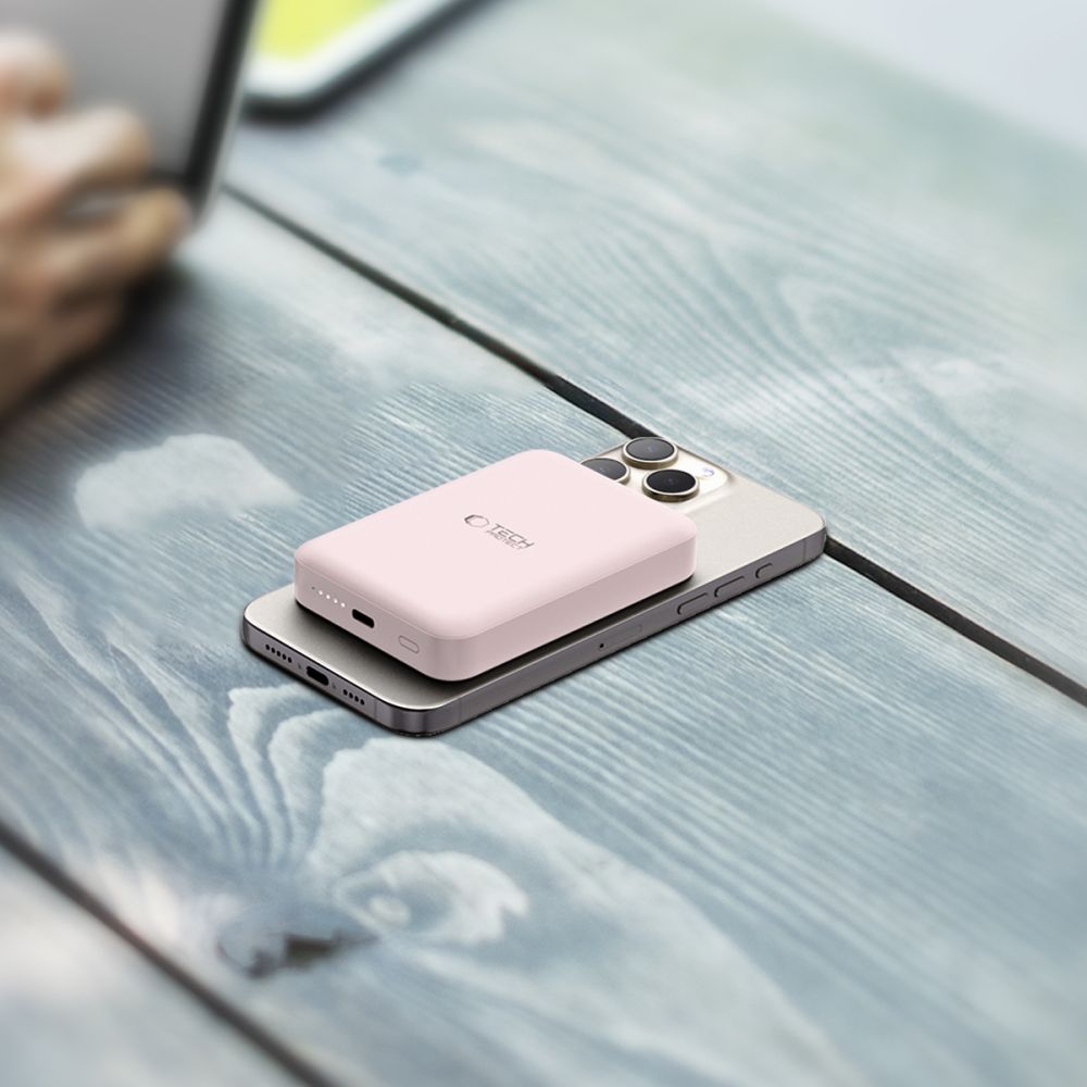 Tech - Protect PB11 Lifemag MagSafe PowerBank Μαγνητικό PowerBank Κινητού 10000 mAh - Pink