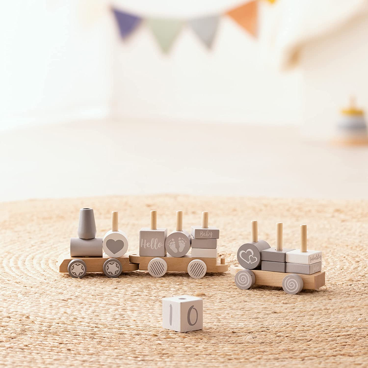 Navaris Ξύλινο Τρενάκι - Grey - 52345.05