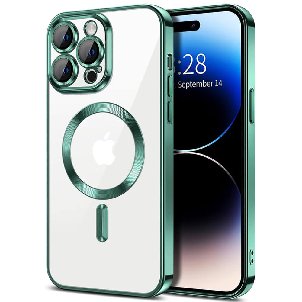 Techsuit iPhone 16 Pro - Luxury Crystal MagSafe - Θήκη Σιλικόνης - Light Green
