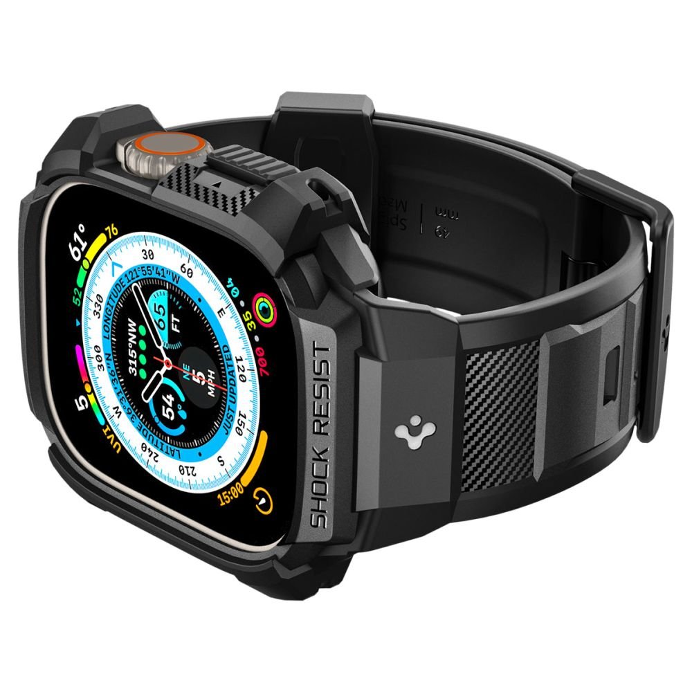 Spigen Λουράκι Apple Watch Ultra (1/2/3) - 49mm Rugged Armor Pro - Black