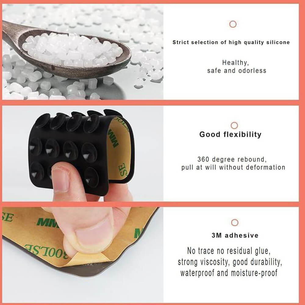 Techsuit Phone Holder Αξεσουάρ Στερέωσης Κινητού με Ενσωματωμένες Βεντούζες - Light Grey