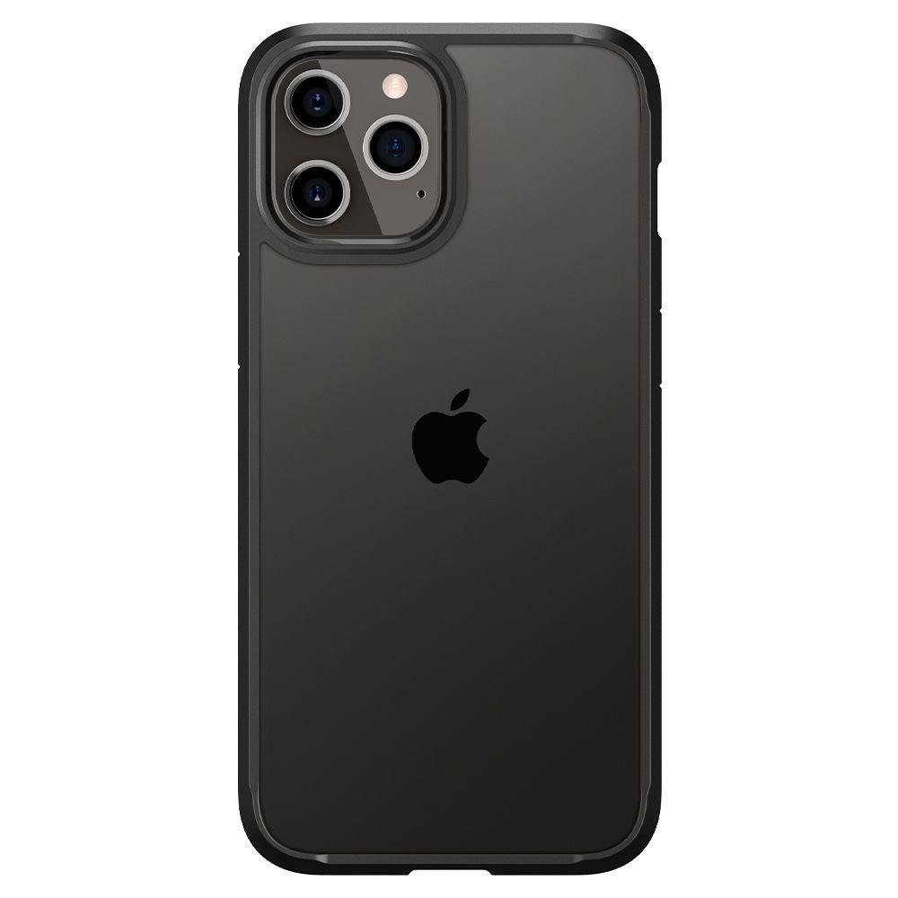 Spigen iPhone 12 / iPhone 12 Pro Ultra Hybrid Σκληρή Θήκη με Πλαίσιο Σιλικόνης - Matte Black