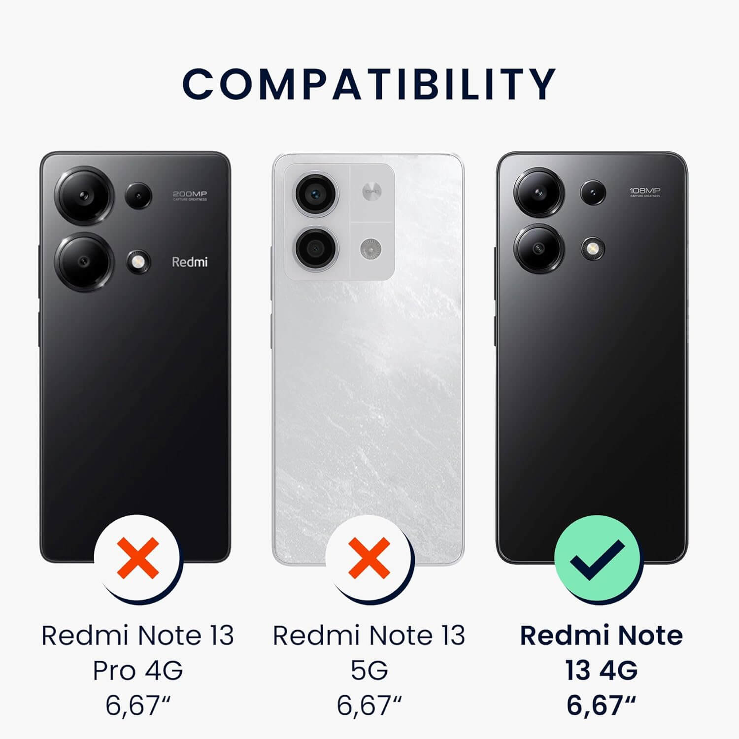 KW Xiaomi Redmi Note 13 4G Θήκη από Φυσικό Ξύλο - Brown