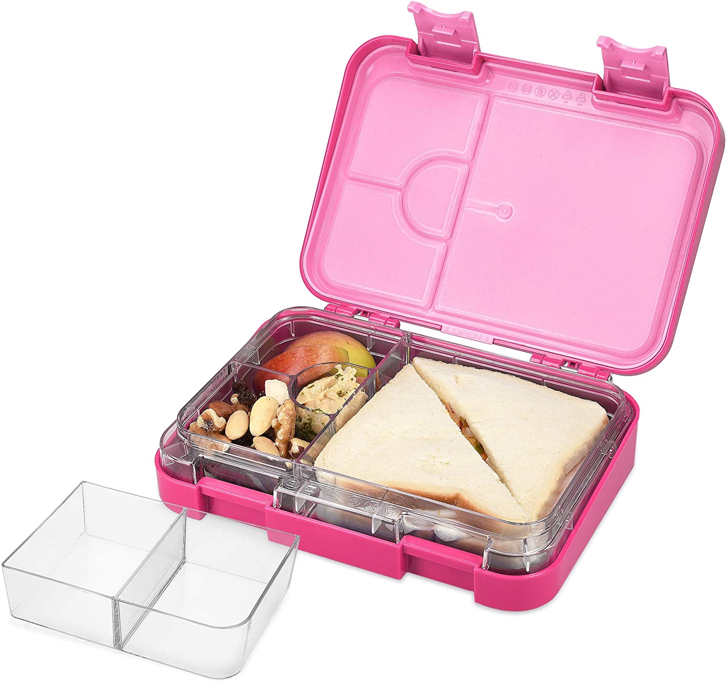 Navaris Bento Box for Kids Δοχείο Αποθήκευσης Τροφής για Παιδιά BPA Free - Dark Pink - 49877.01.08