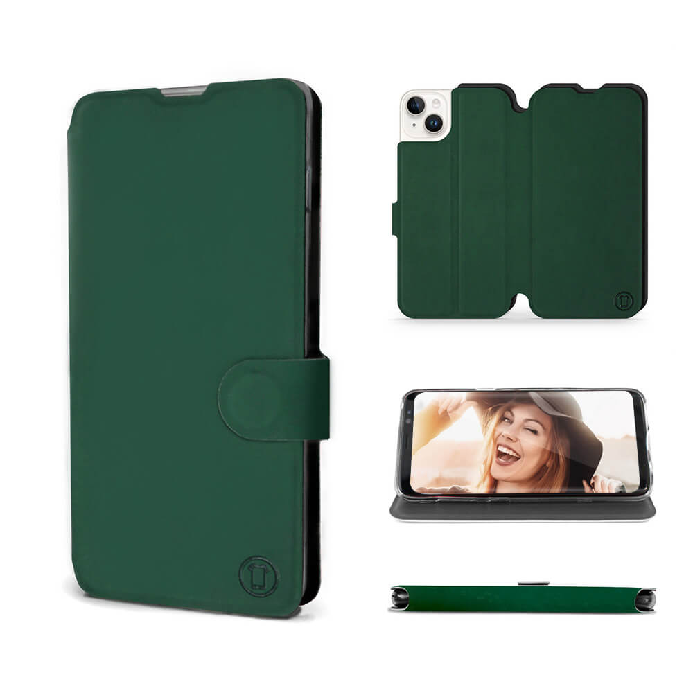 Mobiwear iPhone 14 Plus Θήκη Βιβλίο Slim Flip - Πράσινο - S_GRB