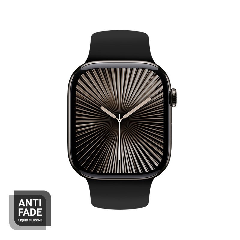 Crong Λουράκι Apple Watch 4/5/6/7/8/9/10/11 - SE (1/2/3) - ULTRA (1/2/3) - 44/45/46/49mm Σιλικόνης - Liquid Strap - Black