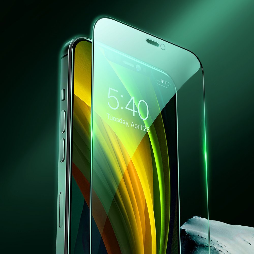 Joyroom iPhone 12 Pro Max Knight Series Anti - Blue Light 2.5D 9H Full Screen Tempered Glass Αντιχαρακτικό Γυαλί Οθόνης - Black - JR - PF600