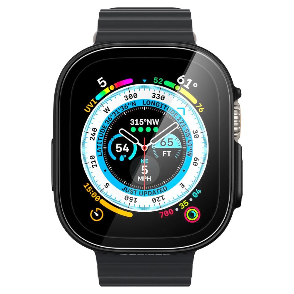 Spigen Θήκη Apple Watch Ultra (1/2/3) - 49mm Thin Fit 360 με Προστασία Οθόνης - Black