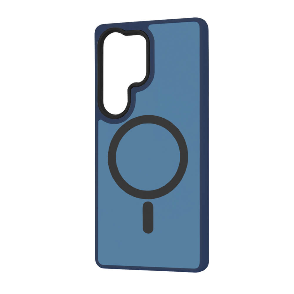 Techsuit Samsung Galaxy S25 Ultra - HaloFrost MagSafe Series - Σκληρή Θήκη με Πλαίσιο Σιλικόνης - Deep Blue