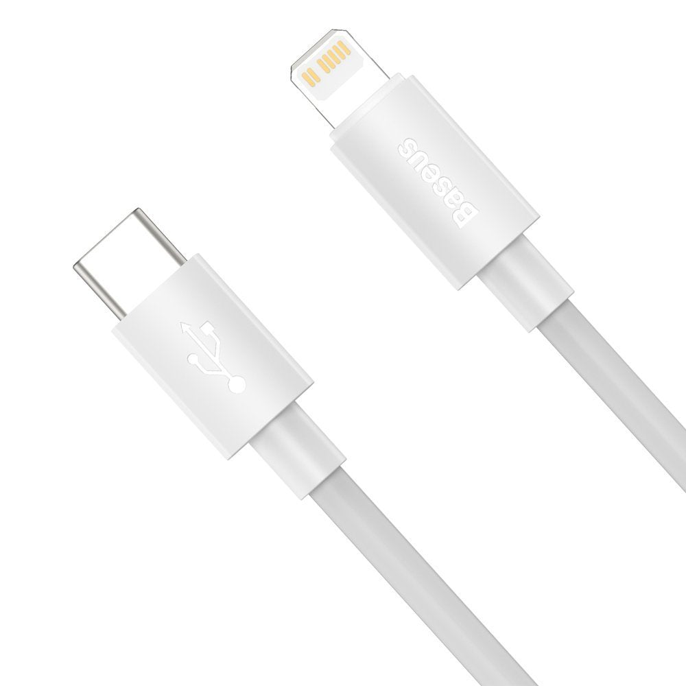 Baseus Simple Wisdom PD 20W - Καλώδιο Δεδομένων και Φόρτισης Type - C to Lightning 1,5M - 2 Τεμάχια - White - TZCATLZJ - 02