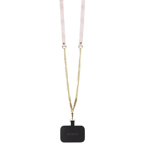 Guess iPhone 15 Pro - Crossbody 4G Metal Logo Θήκη με Επένδυση Συνθετικού Δέρματος και Λουράκι - Pink - GUHCP15LP4TDSCPP