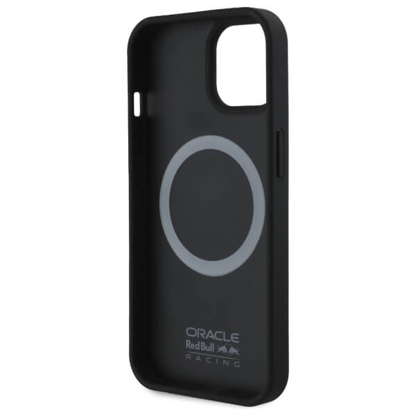 Red Bull iPhone 15 - Carbon Fiber Power Bar - MagSafe Σκληρή Θήκη με Πλαίσιο Σιλικόνης - Black - RBHMP15S24CFGSMK