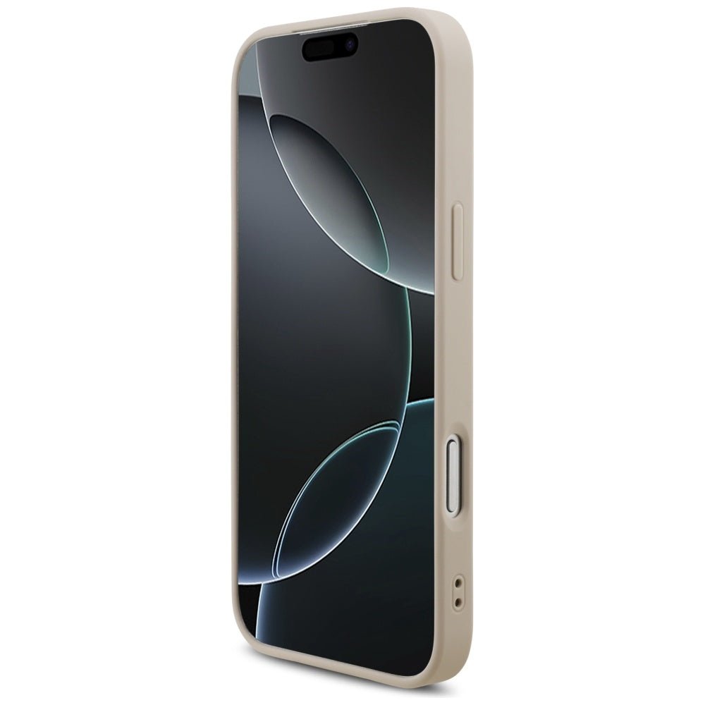 Guess iPhone 17 Pro Max - 4G Strap 4G Classic Logo - Σκληρή Θήκη με Επένδυση Συνθετικού Δέρματος και Λουράκι - Pink - GUHCP17XP4GMGSP