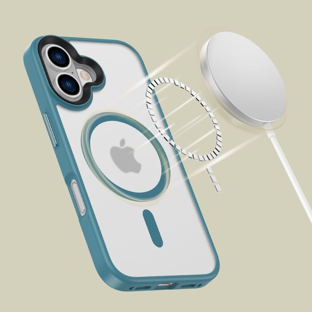 Tech - Protect iPhone 16 MagMat Σκληρή Θήκη με Πλαίσιο Σιλικόνης και MagSafe - Matte Teal