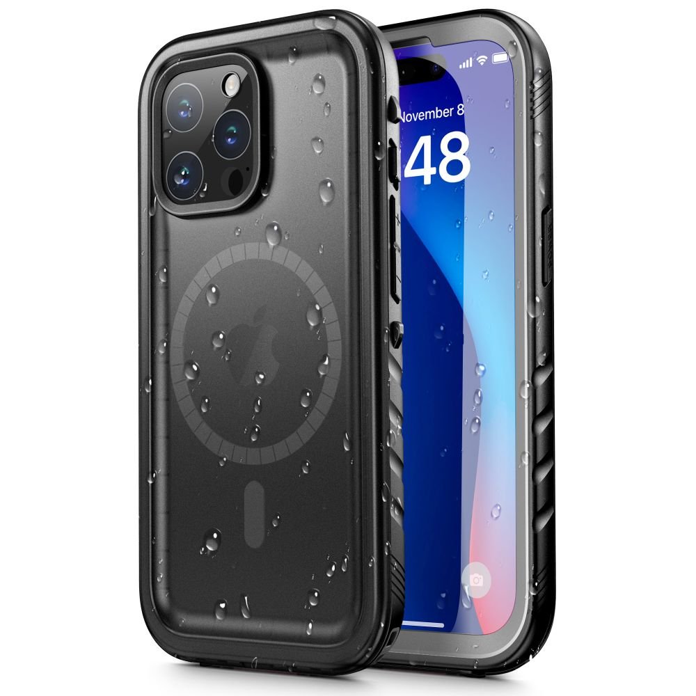 Tech - Protect iPhone 15 Pro Max Shellbox IP68 Αδιάβροχη Θήκη με Κορδόνι και MagSafe - Black
