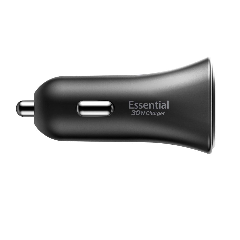 Spigen Essential EV301 Φορτιστής Αυτοκινήτου Γρήγορης Φόρτισης 30W με 1 Θύρα USB - C - Black