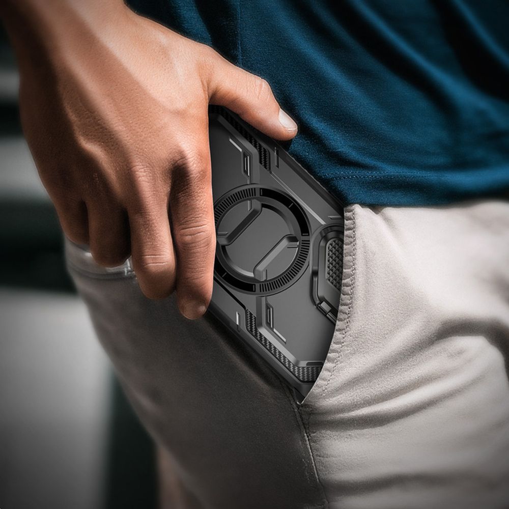 Supcase Samsung Galaxy S24+ Armorbox Magsafe Σκληρή Θήκη με Προστασία Οθόνης και Κάλυμμα Κάμερας / Stand - Black