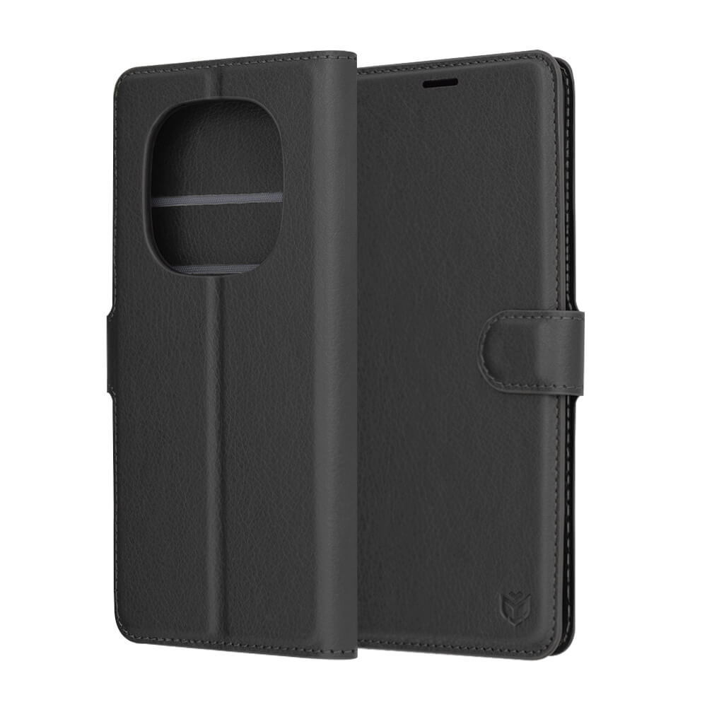 Techsuit Xiaomi Redmi Note 14 Pro 4G - Leather Folio - Θήκη Πορτοφόλι από Δερματίνη με Stand - Black