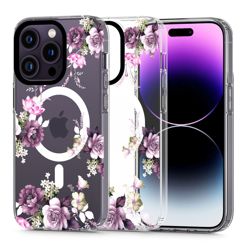 Tech - Protect iPhone 14 Pro MagMood Σκληρή Θήκη με Πλαίσιο Σιλικόνης και MagSafe - Spring Floral