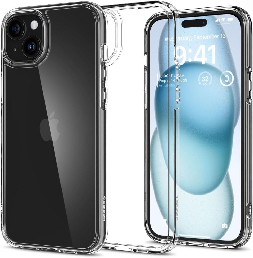 Spigen iPhone 15 Ultra Hybrid Σκληρή Θήκη με Πλαίσιο Σιλικόνης - Crystal Clear