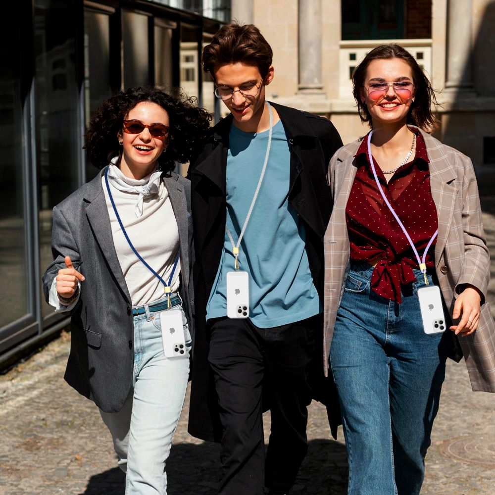 Tech - Protect C2S Rope CrossBody Strap - Universal Λουράκι για Θήκη Κινητού - Grey / Gold