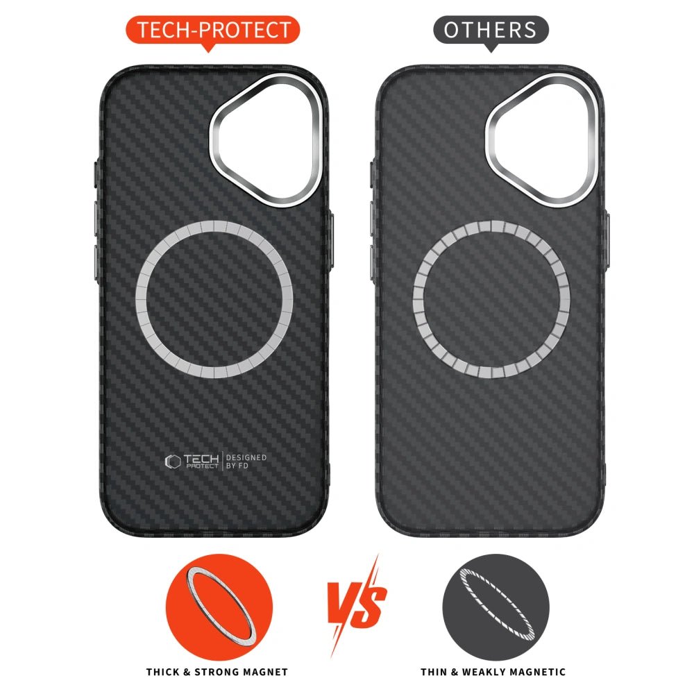 Tech - Protect iPhone 17 - Ion Carbon MagSafe - Σκληρή Θήκη με MagSafe - Black / Silver