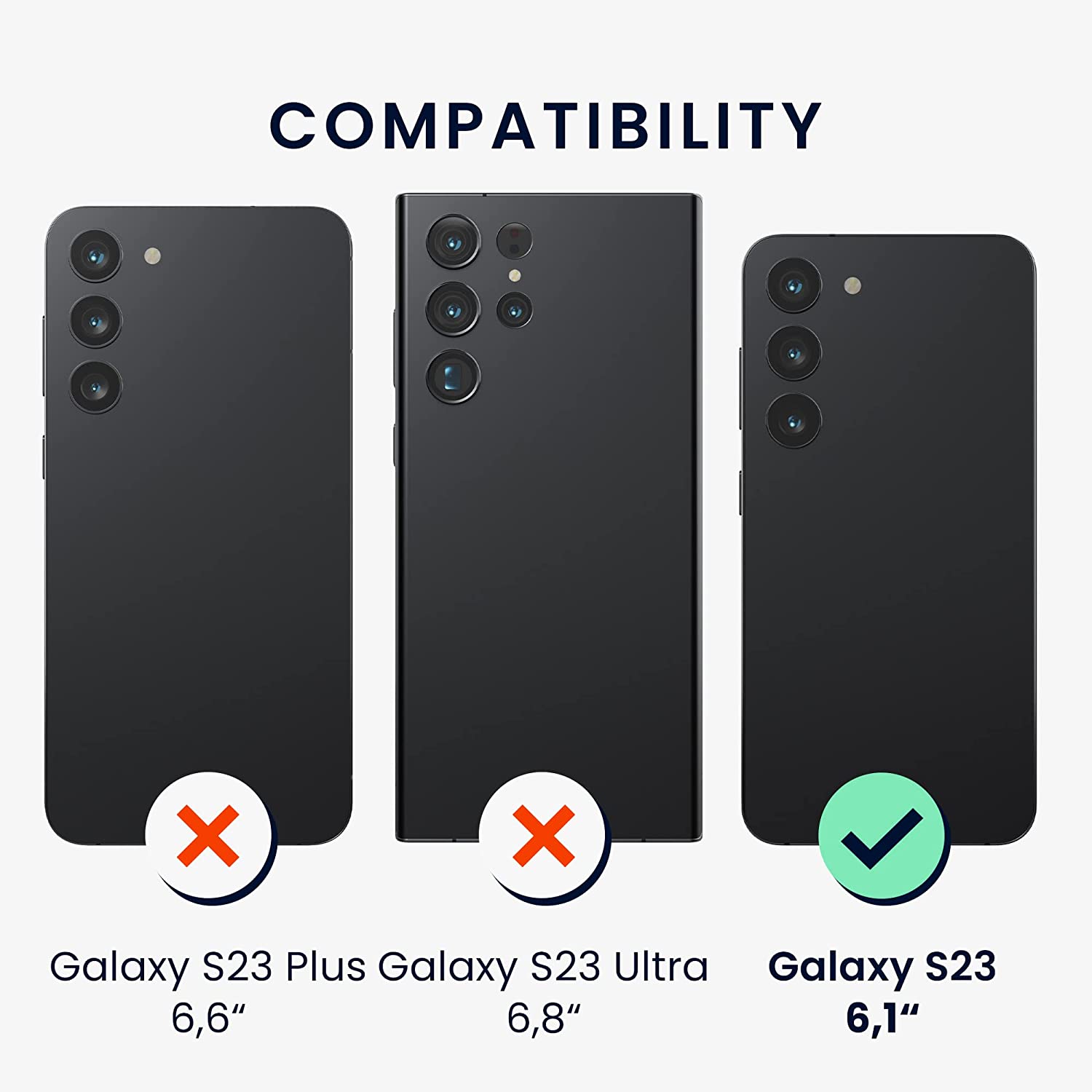 KW Samsung Galaxy S23 - 3 Μεμβράνες Προστασίας Οθόνης - Διάφανες - 60300.1