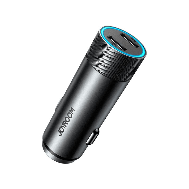 Joyroom JR - CL13 Car Charger Φορτιστής Κινητών στο Αυτοκίνητο με 2 Θύρες USB PD 50W - Gray